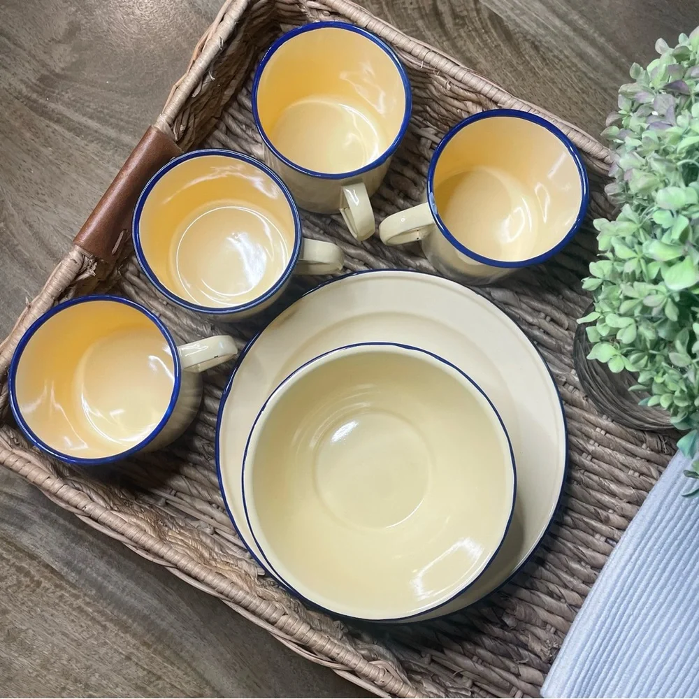 Pottery Barn 12 piece Enamel Dish Set